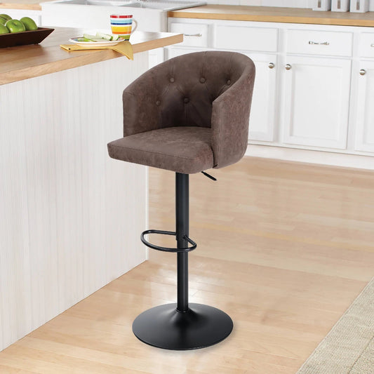 Sophia & William Swivel Adjustable Bar Stool for Kitchen Island Pub Coffee-Brown