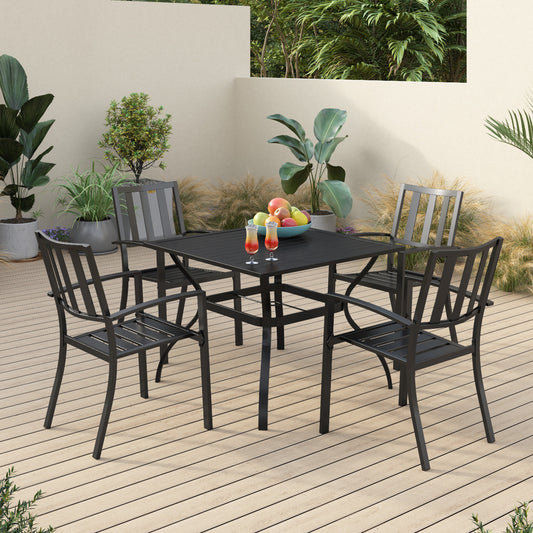 Sophia & William 5 Peices Metal Patio Dining Set for 4 People