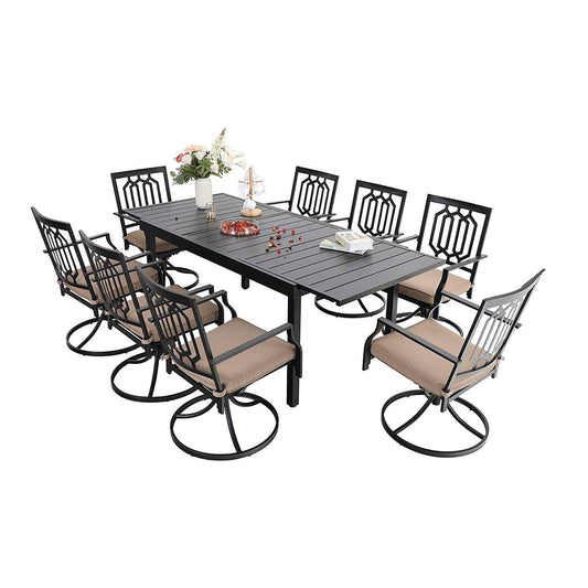 Sophia & William 7 Peices Outdoor Patio Dining Set Swivel Chairs and Table Set